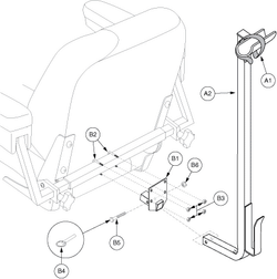 Quantum Q1103 Ultra - Accessory / Lap Belts / Tools - Accessory Options - Walker Holder (Textured) - Pinchless Hinge