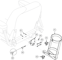 Quantum Q1103 Ultra - Accessory / Lap Belts / Tools - Accessory Options - Oxygen Tank Holder (Textured) - Pinchless Hinge