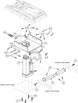 Quantum Q1103 Ultra - Actuators (Elevate) Rehab - Power Seat Actuator (Tru-Balance 2 Power Seating / Positioning)