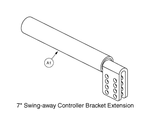 Quantum Q1103 Ultra - Joystick Mounting Brackets - Swing Away, 7 Inch Extension