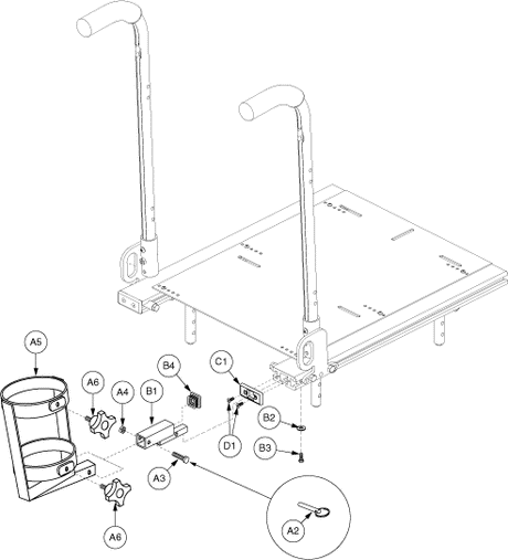 Quantum Q1103 Ultra - Accessory / Lap Belts / Tools - Accessory Options - Oxygen Tank Holder (Textured) - Synergy Seat