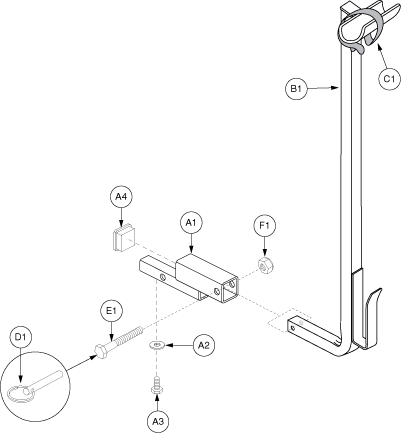 Quantum Q1103 Ultra - Accessory / Lap Belts / Tools - Accessory Options - Walker Holder (Textured) - Synergy Seat