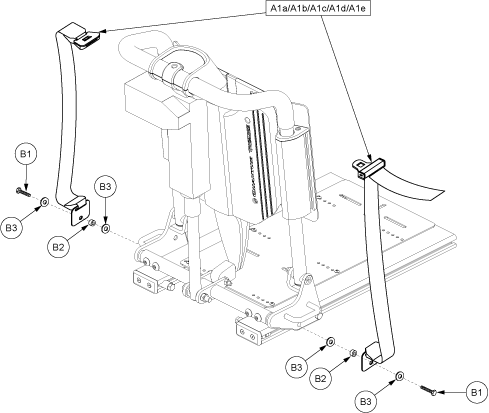 Quantum Q1103 Ultra - Accessory / Lap Belts / Tools - Lap Belts W/ Mounting Hardware - Tru-Balance 1 Power Recline (Adult)