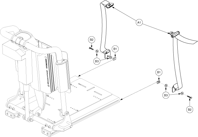 Quantum Q1103 Ultra - Accessory / Lap Belts / Tools - Lap Belts W/ Mounting Hardware - Tru-Balance 1 Power Recline (Pediatric)