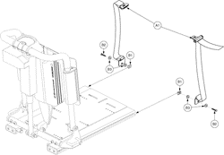 Quantum Q1103 Ultra - Accessory / Lap Belts / Tools - Lap Belts W/ Mounting Hardware - Tru-Balance 1 Power Recline (Pediatric)