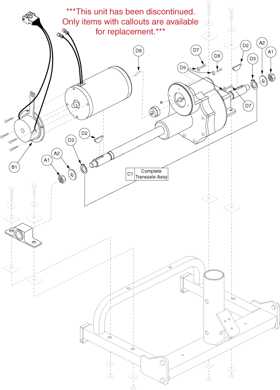 Go-Go Ultra 4-Wheel (SC44U) - Drive Assembly