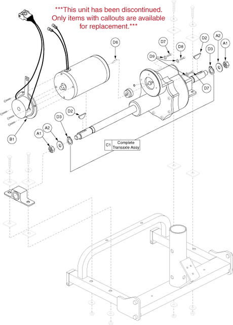 Go-Go Ultra 4-Wheel (SC44U) - Drive Assembly