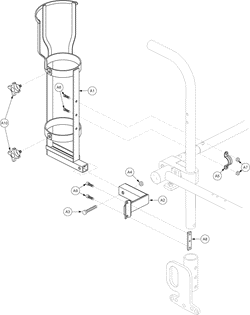 Quantum Q1103 Ultra - Accessory / Lap Belts / Tools - Accessory Options - Oxygen Tank Holder (Textured) - Tru-Balance 1 Power Tilt