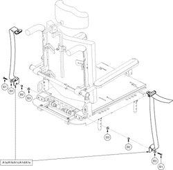 Quantum Q1103 Ultra - Accessory / Lap Belts / Tools - Lap Belts W/ Mounting Hardware - Tru-Balance 1 Power Tilt (Adult)