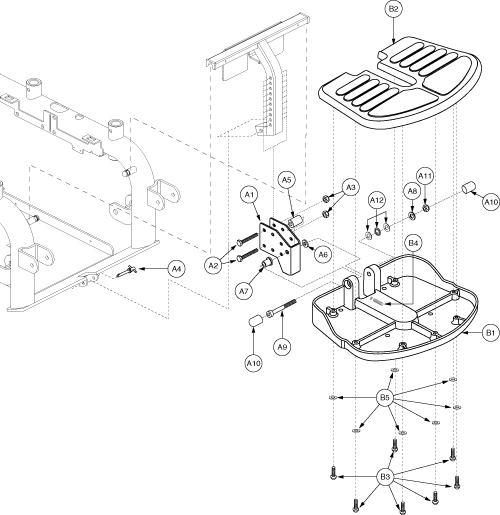 Quantum Q1121 - Footrest Platform - Grid Style - 9.55