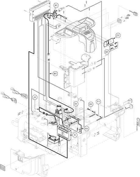 Quantum Q1121 - Electronic (Utility) Tray - Remote Plus - Elevate - Actr. Function Through Drive Ctrl.