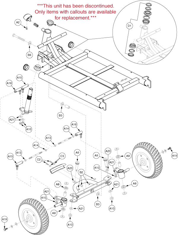 Go-Go Ultra 4-Wheel (SC44U) - Frame Assemblies - Front