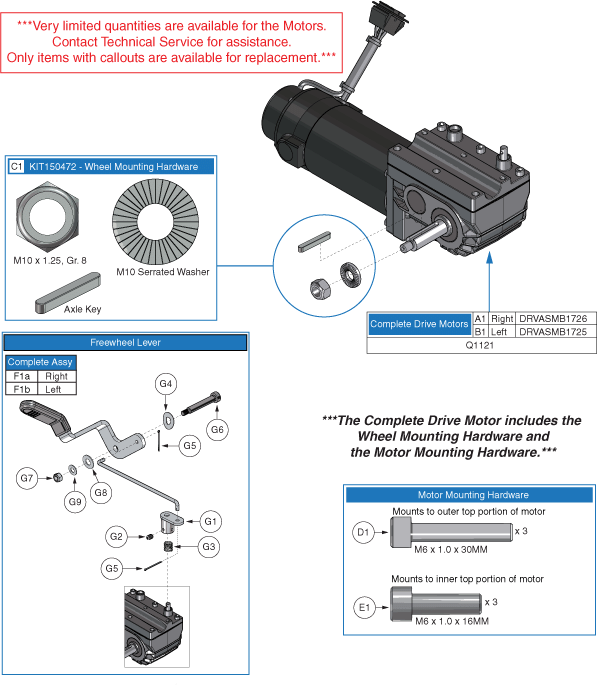 Quantum Q1121 - Motors / Freewheel