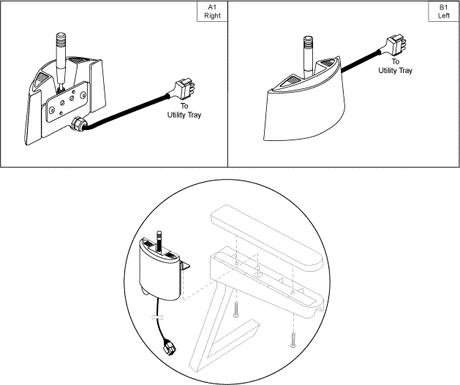 Quantum Q1121 - Electronic (Utility) Tray - Toggle Switch - Upholstered Seat