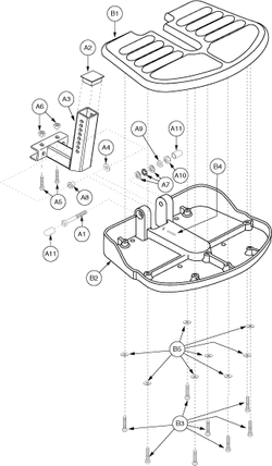 Quantum Q1420 - Footrest Platform - Grid Style - 11.62