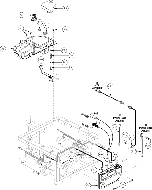 Quantum Q1420 - Electronic (Utility) Tray - Vr2 - Elevate - Actr. Function Through Drive Ctrl.