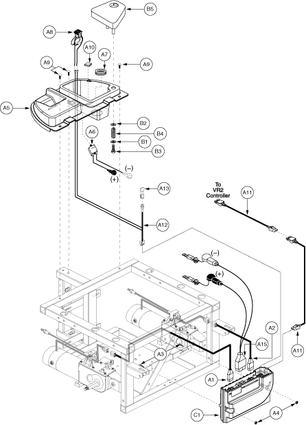 Quantum Q1420 - Electronic (Utility) Tray - Vr2 - Tru -Balance Pwr. Positioning - Actr. Function Through Toggle, Off Board Charger