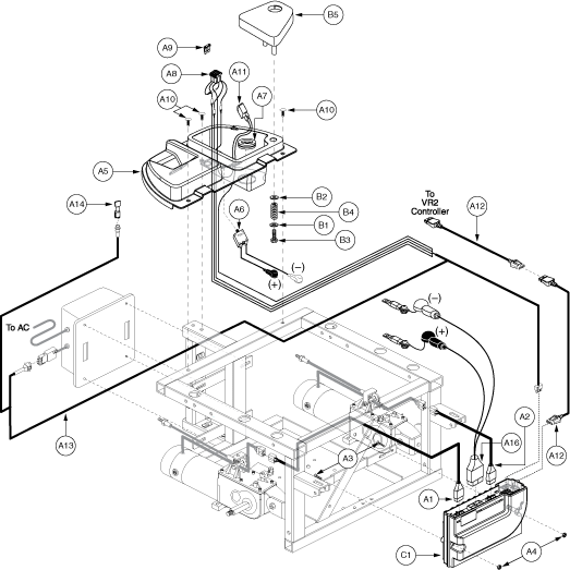 Quantum Q1420 - Electronic (Utility) Tray - Vr2 - Tru -Balance Pwr. Positioning - Actr. Function Through Toggle, On Board Charger