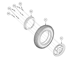 Quantum Q1420 - Drive Wheels - Flat Free