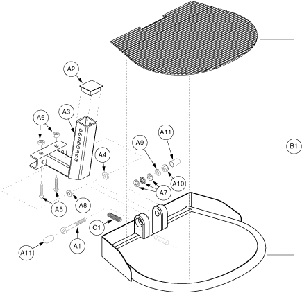 Quantum Q1420 - Footrest Platform - Hd Steel