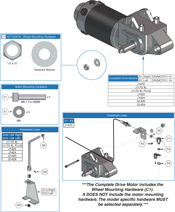 Quantum Q1420 - Motors / Freewheel - Motors - High Torque