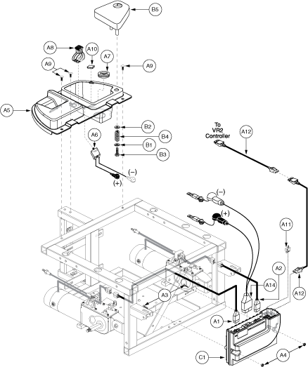 Quantum Q1420 - Electronic (Utility) Tray - Vr2 - No Power Seating - Off Board Charger