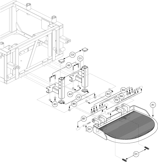 Quantum Q1650 - Footrest Platform - 17w X 13d