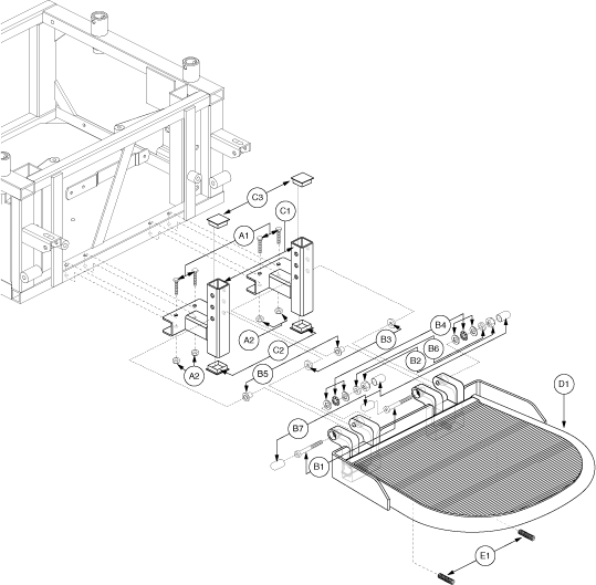 Quantum Q1650 - Footrest Platform - 17w X 16d