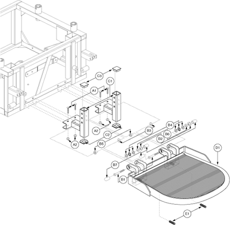 Quantum Q1650 - Footrest Platform - 17w X 16d