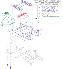 Go-Go Ultra X 3-Wheel (SC40X) - Shroud Assemblies - Front