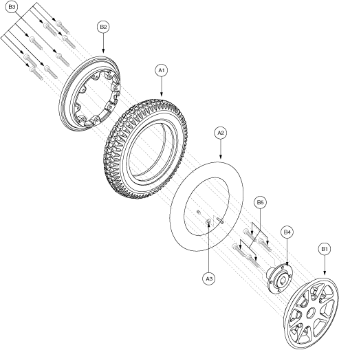 Quantum Q1650 - Drive Wheels - Pneumatic