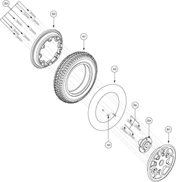 Quantum Q1650 - Drive Wheels - Pneumatic