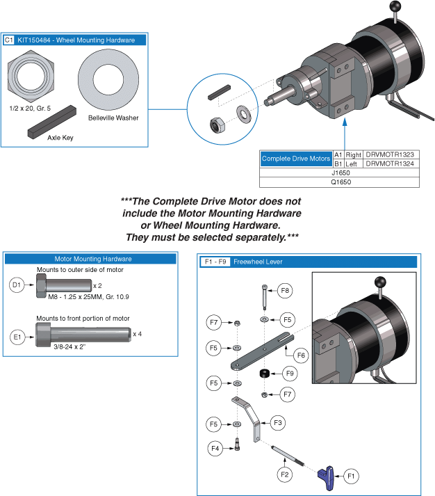 Quantum Q1650 - Motors / Freewheel - Q- Logic