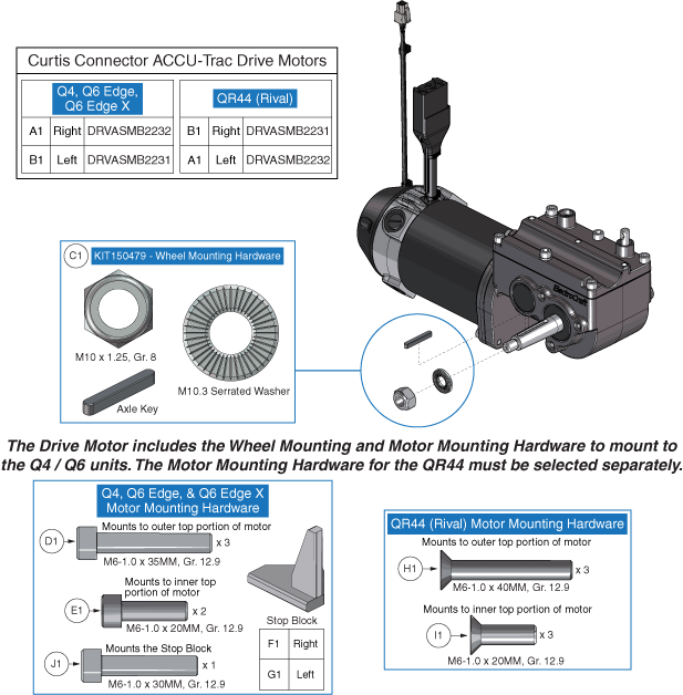 Quantum Q6 Edge - Motors / Susp. / Freewheel - Motors - Accu- Trac