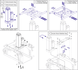 Quantum Q6 Edge - Seat Mounts / Interface - Actuator, Pwr. Elevating Seat - Actuator W/ Universal Seat Interface