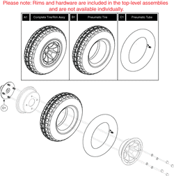 Quantum Q6 Edge - Drive Wheels - Pneumatic - Black Rim