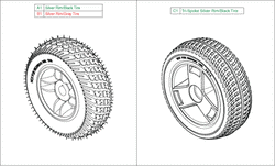 Go-Go Ultra X 3-Wheel (SC40X) - Wheel Assemblies - Rear