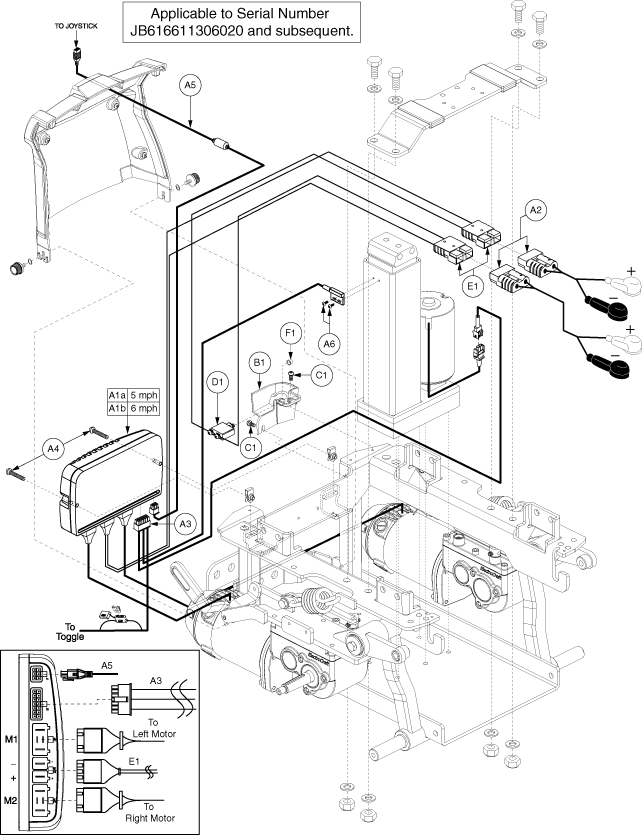 Quantum Q6 Edge - Electronics / Modules - Ne - Used On Or After The 166 Day Of 2011, Jb6(166)(11)306020 - Pwr. Elevate, Actr. Function Through Toggle