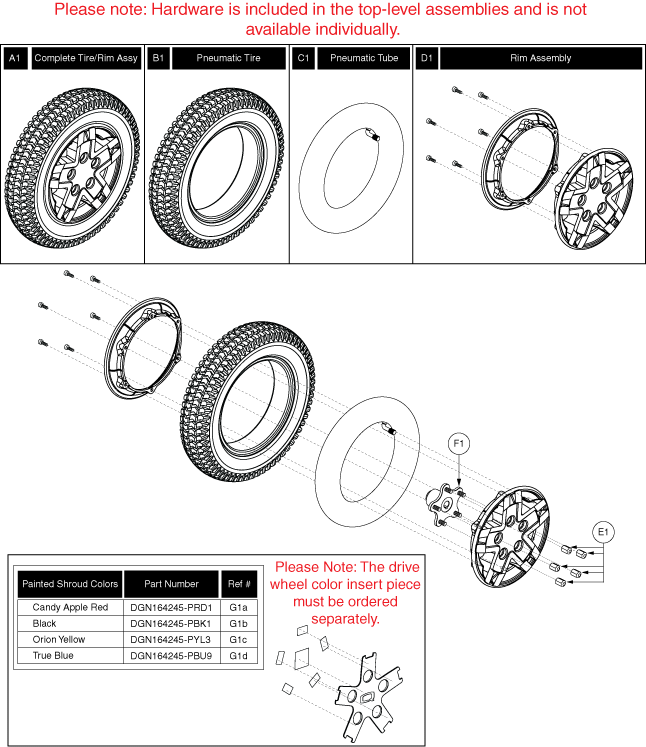 Quantum Q6 Edge - Drive Wheels - Pneumatic - Silver Rim