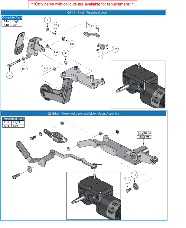 Quantum Q6 Edge - Motors / Susp. / Freewheel - Motor Mount / Freewheel / Suspension - Song