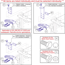 Quantum Q6 Edge - Seat Mounts / Interface - Tower Interface & Transit Loops