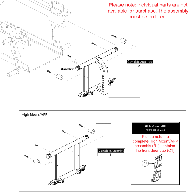 Quantum Q6 Edge - Main Frame - Battery Access Bracket - Used W/ Standard Seating