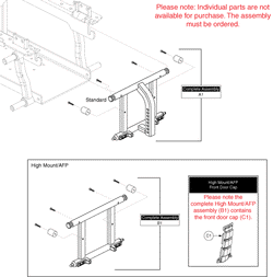 Quantum Q6 Edge - Main Frame - Battery Access Bracket - Used W/ Standard Seating