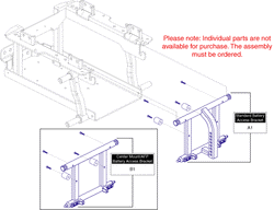 Quantum Q6 Edge 2.0 - Footrest Platform - Battery Access Bracket - Used W/ Standard Seating