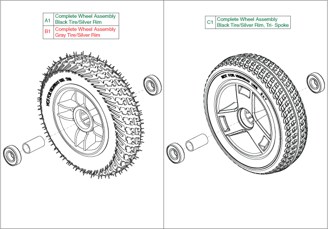 Go-Go Ultra X 4-Wheel (SC44X) - Wheels - Front