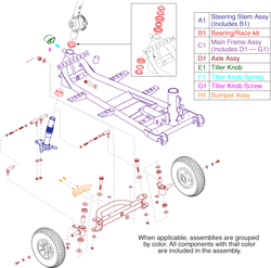 Go-Go Ultra X 4-Wheel (SC44X) - Frame Assemblies - Front Frame