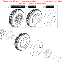 Quantum Q6 Edge HD - Drive Wheels - Pneumatic - Black Rim