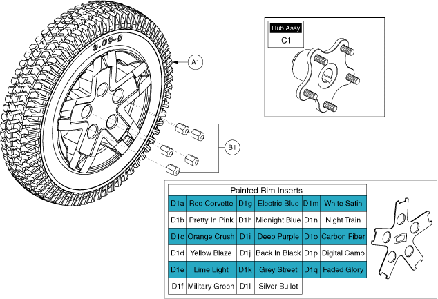 Quantum Q6 Edge HD - Drive Wheels - Run Flat