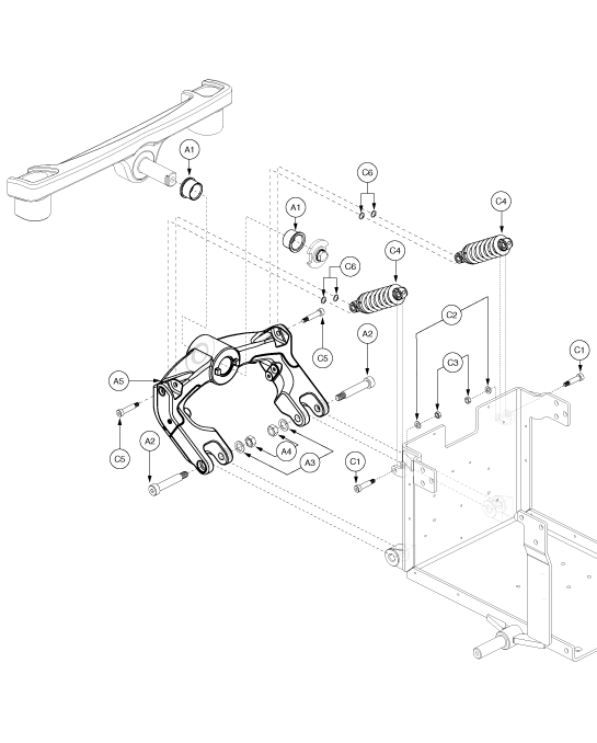 Quantum Q6000XL - Articulating Beam / Casters - Swing Arm - Black