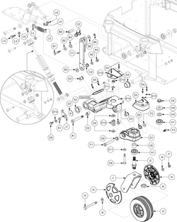 Quantum Q6000XL - Anti -Tip / Front Suspension - Anti -Tip - Used From Sn J8626207001s10 Through Sn J8619308001s10 - Black